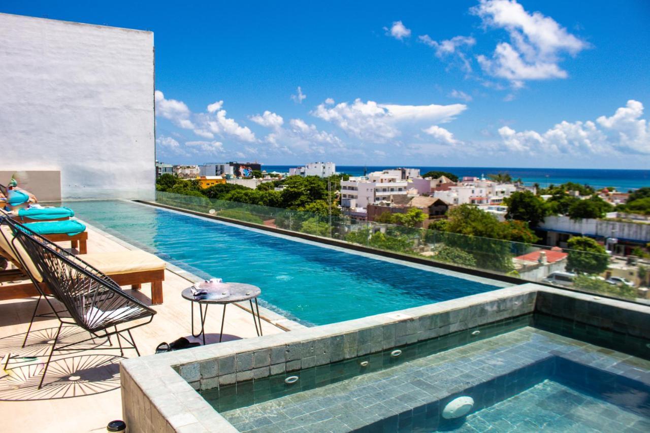 Big Studio At Kaab By The Beach With Roof Top Pool, Sauna And Jacuzzi Near Paseo Del Carmen Mall Playa del Carmen Exterior photo